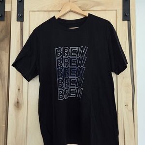 Stylish Black 'Brew' Graphic Men's Tee